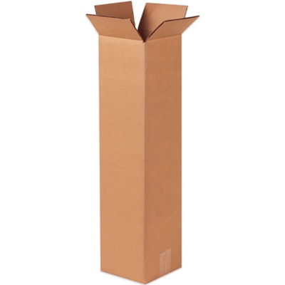 10 x 10 x 24" Tall Corrugated Boxes - 25/Bundle