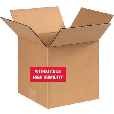 8 x 8 x 8" W5c Weather-Resistant Corrugated Boxes - 25/Bundle