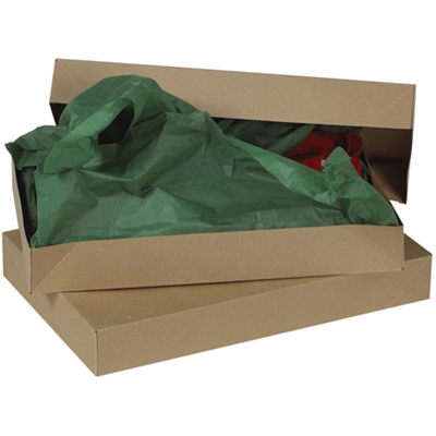 11 1/2 x 8 1/2 x 1 5/8" Kraft Apparel Boxes - 100/Case