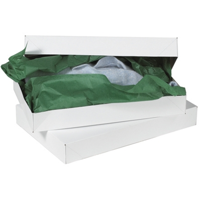 11 1/2 x 8 1/2 x 1 5/8" White Apparel Boxes - 100/Case