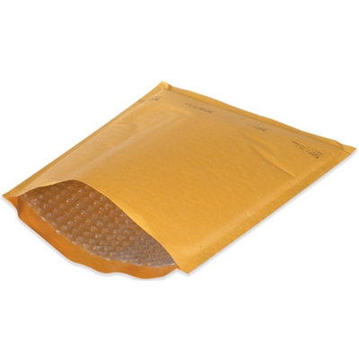 4 x 8" Kraft #000 Heat-Seal Bubble Mailers - 500/Case