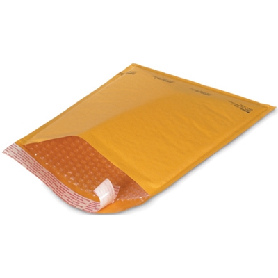 4 x 8" Kraft #000 Self-Seal Bubble Mailers - 500/Case