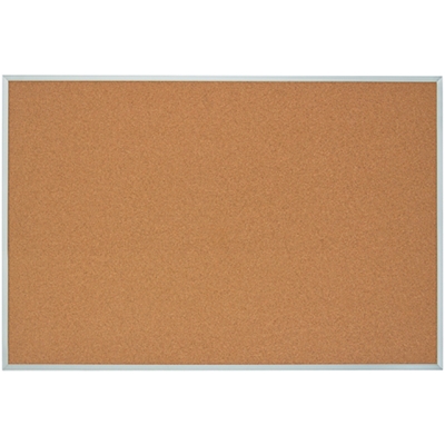 6 x 4' Cork Board with Aluminum Frame - 1/Each