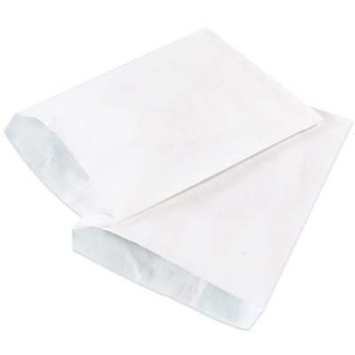 6 1/4 x 9 1/4" White Flat Merchandise Bags - 3000/Case