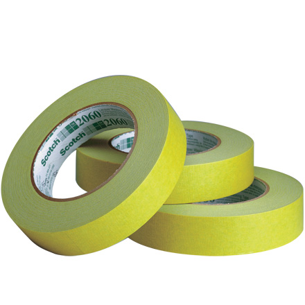 1" x 60 yds. (12 Pack) 3M 2060 Masking Tape - 12/Case