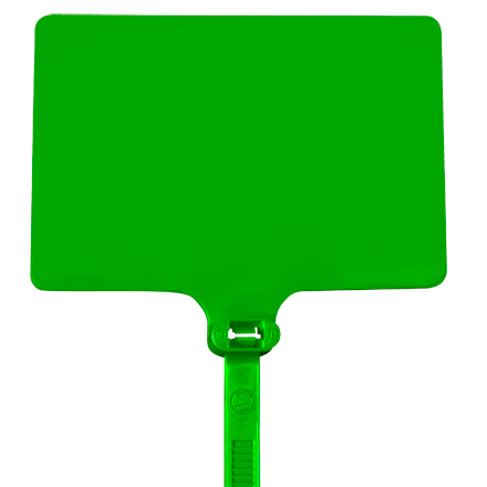 9" 120# Green Identification Cable Ties - 100/Case