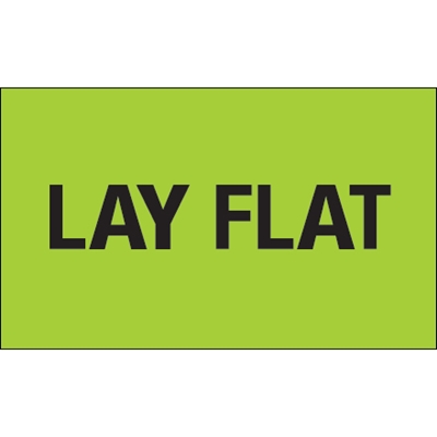 3 x 5" - "Lay Flat" (Fluorescent Green) Labels - 500/Roll