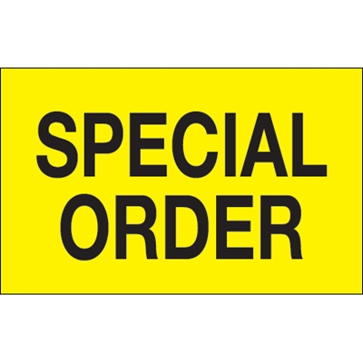 1 1/4 x 2" - "Special Order" (Fluorescent Yellow) Labels - 500/Roll