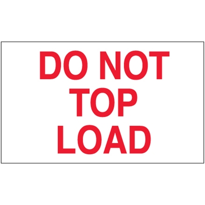 3 x 5" - "Do Not Top Load" Labels - 500/Roll