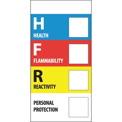 1 x 2" - "Health Flammability Reactivity" - 500/Roll