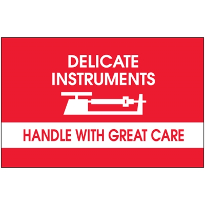 3 x 5" - "Delicate Instruments - HWC" Labels - 500/Roll