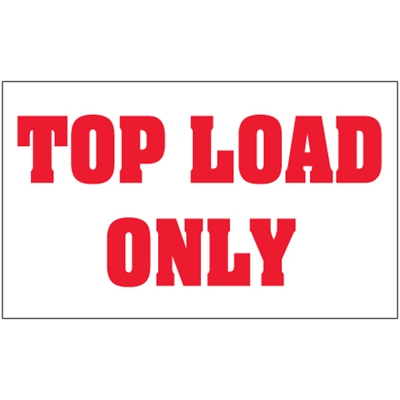 3 x 5" - "Top Load Only" Labels - 500/Roll