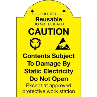 2 x 3" - "Pull Tab Reusable - Do Not Discard" Labels - 500/Roll