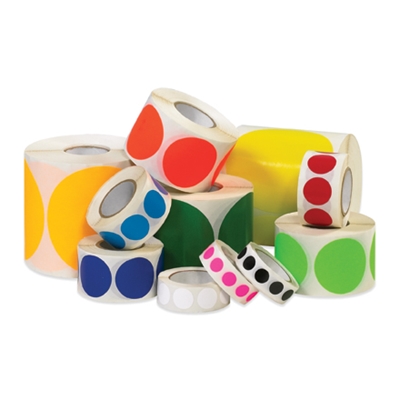 3/4" Circles - White Removable Labels - 500/Roll