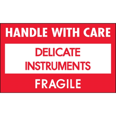 3 x 5" - "Delicate Instruments - HWC" Labels - 500/Roll