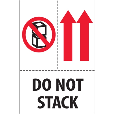 4 x 6" - "Do Not Stack" Labels - 500/Roll