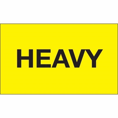 3 x 5" - " Heavy" (Fluorescent Yellow) Labels - 500/Roll