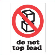 3 x 4 "Do Not Top Load"  - 500/RL