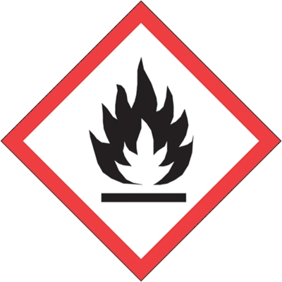 1 x 1" Pictogram - Flame Labels - 500/Roll