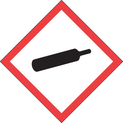 1 x 1" Pictogram - Gas Cylinder Labels - 500/Roll