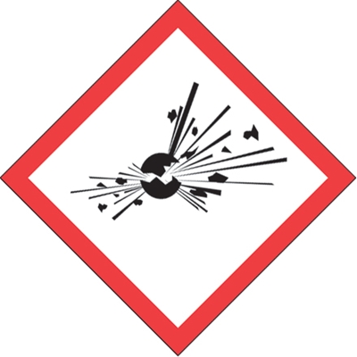 1 x 1" Pictogram - Exploding Bomb Labels - 500/Roll