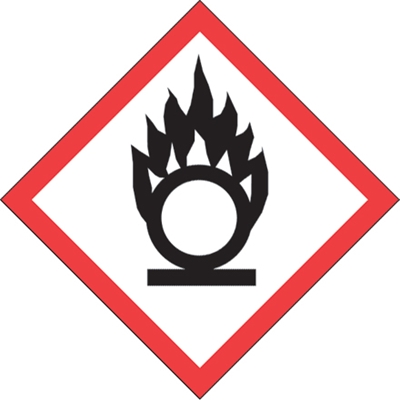 1 x 1" Pictogram - Flame Over Circle Labels - 500/Roll