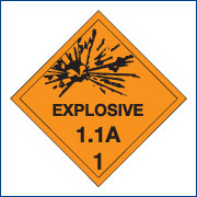 4 x 4 "Explosive 1.1A 1"  - 500/RL