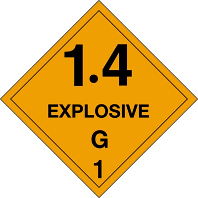 4 x 4" - "1.4 - Explosive - G 1" Labels - 500/Roll