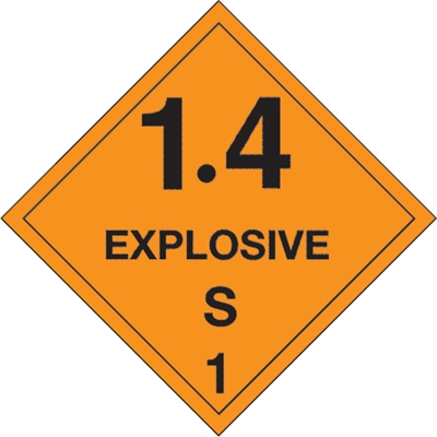 4 x 4" - "1.4 - Explosive - S 1" Labels - 500/Roll