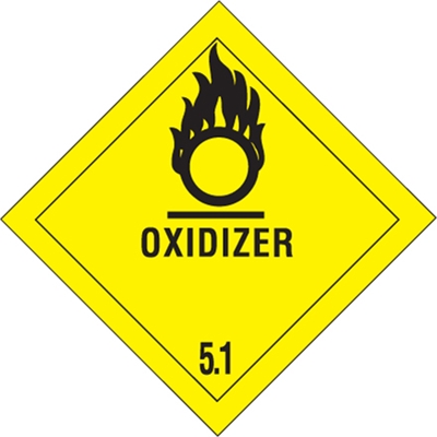 4 x 4" - "Oxidizer - 5.1" Labels - 500/Roll