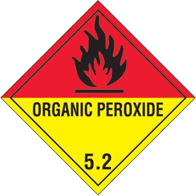 4 x 4" - "Organic Peroxide - 5.2" Labels - 500/Roll