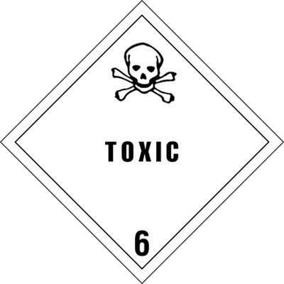 4 x 4" - "Toxic - 6" Labels - 500/Roll