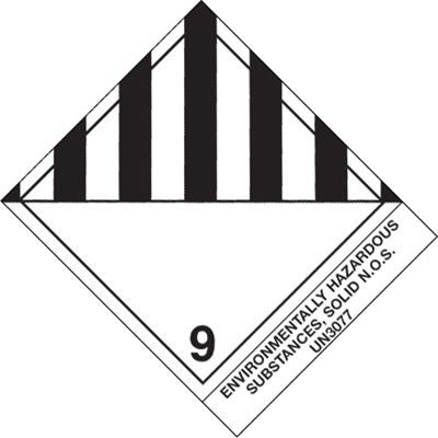 4 x 4 3/4" - "Env Haz Sub, Solid" Labels - 500/Roll