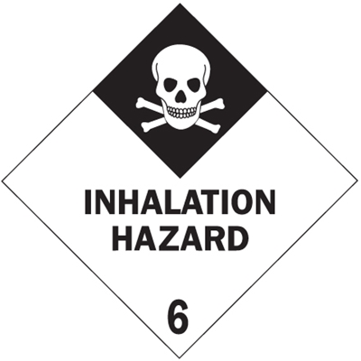 4 x 4" - "Inhalation Hazard - 6" Labels - 500/Roll