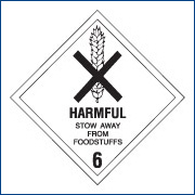 4 x 4 "Harmful Stow Away From Foodstuffs - 500/RL