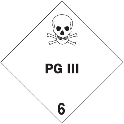 4 x 4" - "PG III - 6" Labels - 500/Roll