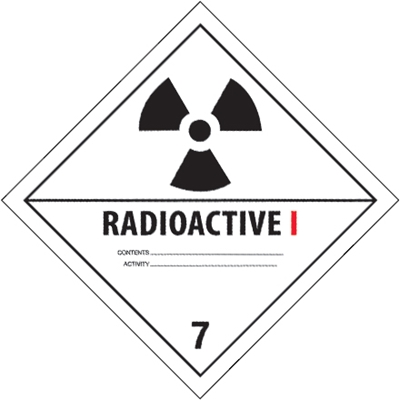 4 x 4" - "Radioactive I" Labels - 500/Roll