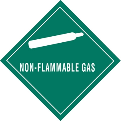 4 x 4" - "Non-Flammable Gas" Labels - 500/Roll