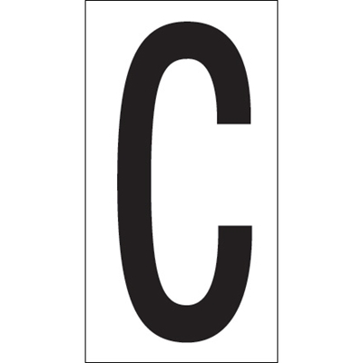 3 1/2" "C" Vinyl Warehouse Letter Labels - 50/Case