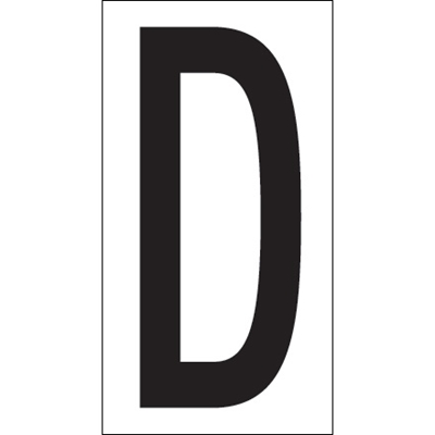 3 1/2" "D" Vinyl Warehouse Letter Labels - 50/Case