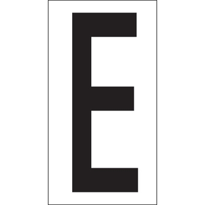 3 1/2" "E" Vinyl Warehouse Letter Labels - 50/Case