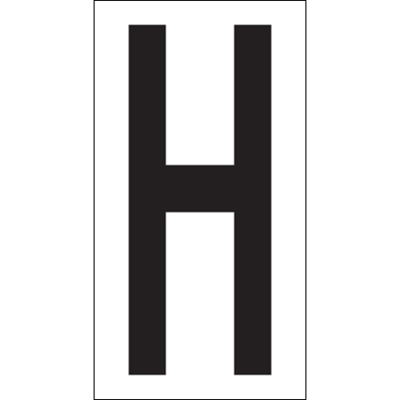 3 1/2" "H" Vinyl Warehouse Letter Labels - 50/Case