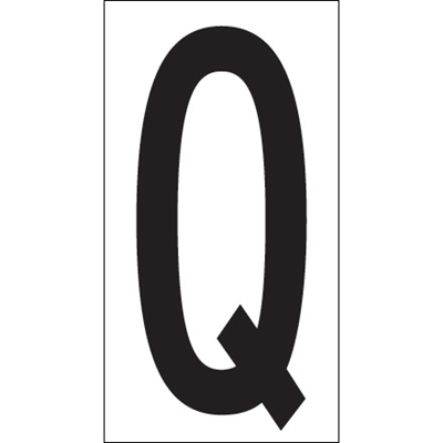 3 1/2" "Q" Vinyl Warehouse Letter Labels - 50/Case