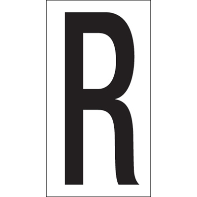 3 1/2" "R" Vinyl Warehouse Letter Labels - 50/Case