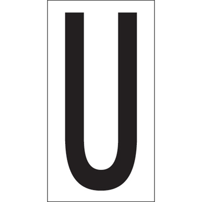 3 1/2" "U" Vinyl Warehouse Letter Labels - 50/Case