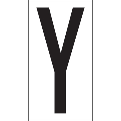 3 1/2" "Y" Vinyl Warehouse Letter Labels - 50/Case