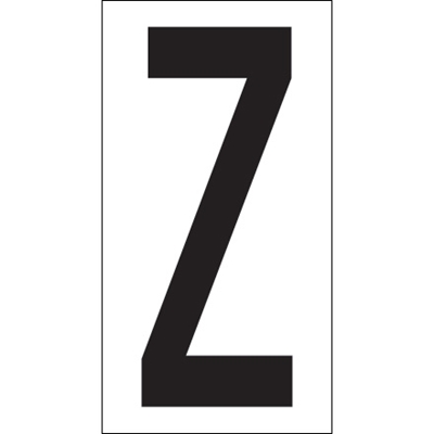 3 1/2" "Z" Vinyl Warehouse Letter Labels - 50/Case