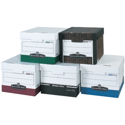 15 x 12 x 10" Wood Grain R-Kive® File Storage Boxes - 12/Case