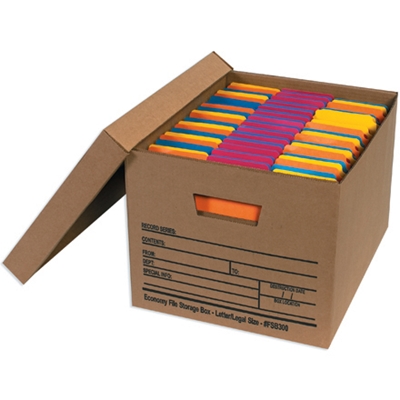 15 x 12 x 10" Economy File Storage Boxes - 12/Case