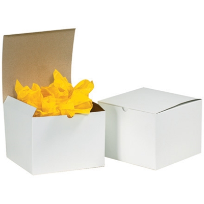 10 x 10 x 6" White Gift Boxes - 50/Case